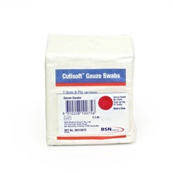 Gauze Swabs Non Sterile Gamma Treated 7.5 x 7.5cm