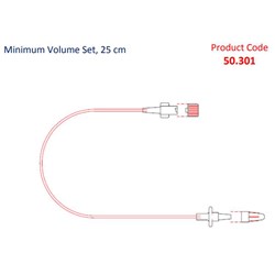 I.V. Admin Min Volume Extension Set Tuta 25cm ml Slip/Fml Lk