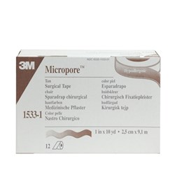 Micropore Tape 25mm x 9.1m Skin Tone