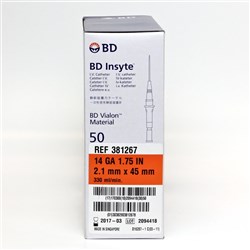 Insyte Cannula B.D. 14G x 45mm (1.75in)