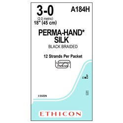 Sutures Silk Ethicon 3/0 Labyrinth 36 45cm A184H