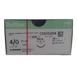 Sutures Nylon Dafilon Braun 4/0 DS 19mm 3/8 RC 75cm Blue