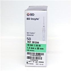 Insyte Cannula B.D. 18G x 30mm (1.16in)