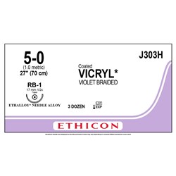 Sutures Vicryl Ethicon 5/0 17.4mm 36 J303H