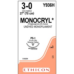 Sutures Monocryl Ethicon 3/0 24mm 36 R/C Y936H