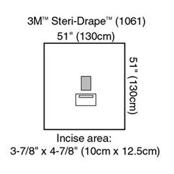 Steri-Drape Medium Drape 130x130cm with Incise Film & Pouch