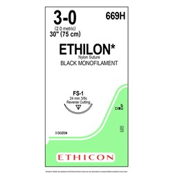 Sutures Nylon Ethilon 3/0 24mm 36 669H