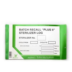 Batch Recall Plus II Log Book