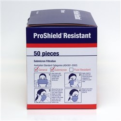 Proshield Face Mask 3Ply Tie Back Level 2 Box 50