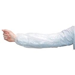 Oversleeves Polythene Waterproof White Pk 100 (20 pks ctn)