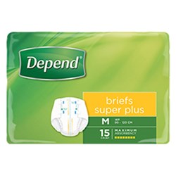 Depend Brief Super Plus Medium 15 x 3  17410