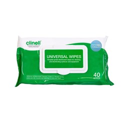 Clinell Universal Sanitising Wipes Hospital Grade Pack 40