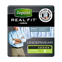 Depend Underwear Men Real Fit Large 4 x 8  19606