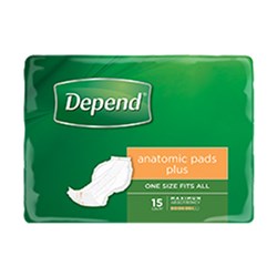 Depend Pad Anatomic Plus 4 x 15 19946