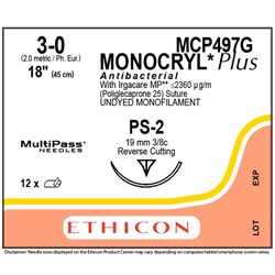 Sutures Monocryl Plus Undyed 3/0 45cm PS-2 Prime