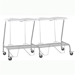 Trolley Linen S/S Quad w Foot Operated Lid SQ Series