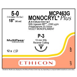 Sutures Monocryl Plus 5/0 18mm Violet P-3 45cm R/C