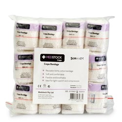 Medstock 100% Cotton Light Crepe Bandage 5cm x 1.6m