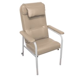 Aspire Adjustable Day Chair Highback Latte Vinyl 160kg SWL