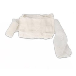 Dressing Wound Large Cotton Pad with Cotton Bandage PKT6