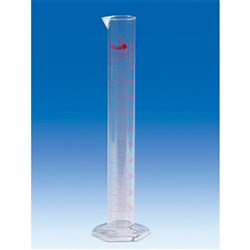 Cylinder Measuring 250ml Plastic 2ml grad. - H315xD47mm Pk2