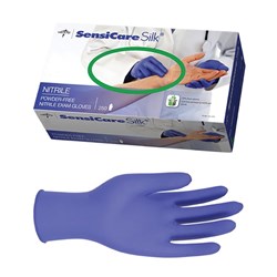 SensiCare Silk Nitrile Pwd Free Gloves Medium BOX250