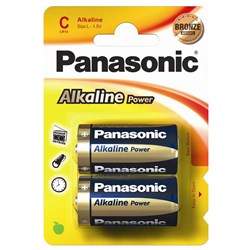 Battery Panasonic Alkaline Size C PKT2
