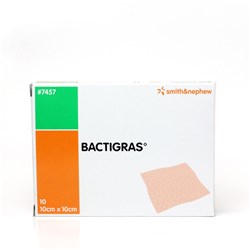 Bactigras Paraffin Dressings 10 x 10cm BOX10