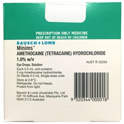 Minims Tetracaine 1% Eye Drops SM BOX20