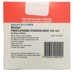 Minims Phenylephrine Hydrochloride 10% Eye Drops SM BOX20