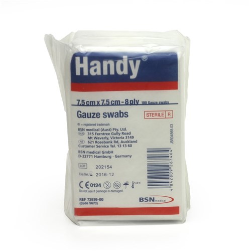 Handy Gauze Swabs Sterile 7.5 x 7.5cm 8 Ply