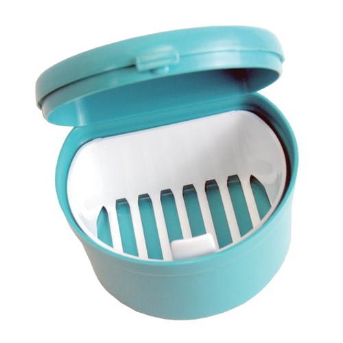 Denture Cup Plastic with Hinged Lid & Insert Warwick