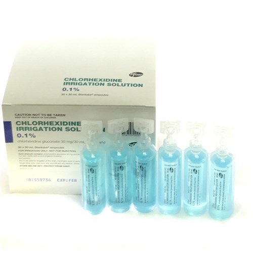 Chlorhexidine 0.1% Aqueous 30 x 30ml Irrigating