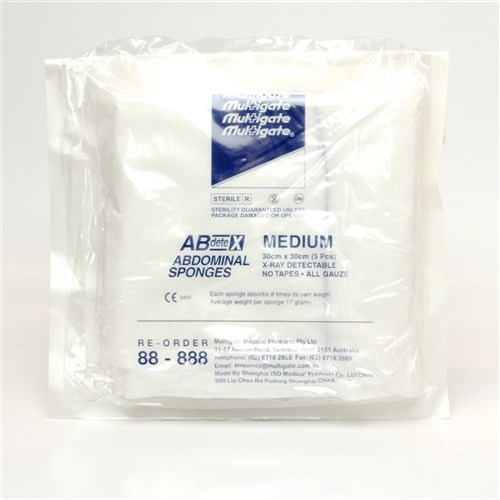 Abdominal Sponges X-Ray Detectable 30 x 30cm