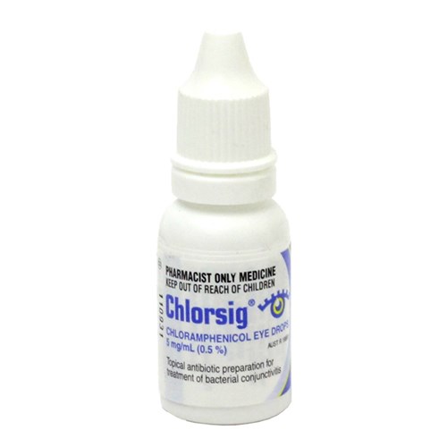 Chlorsig Eye Drop 0.5% 10ml Bottle SM Cold Chain Lines for NON Metropolitan Deliveries are SHIPPED SEPARATELY