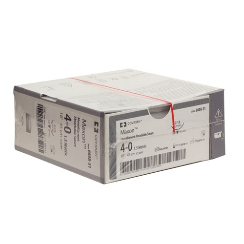 Sutures Maxon 4/0 19mm C-13 3/8 RC 45cm Clear 6608-31