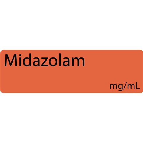 Drug Labels Midazolam 40 x 12mm 500