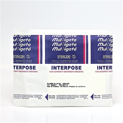 Multigate Interpose Non Adherent Dressings 10 x 10cm P100