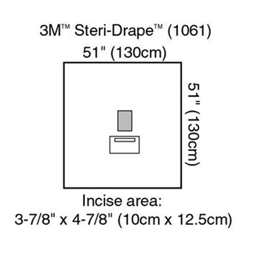 Steri-Drape Medium Drape 130x130cm with Incise Film & Pouch