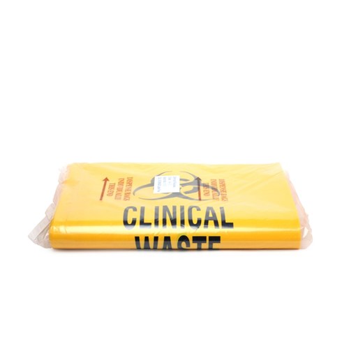 Bio-Hazard Waste Bag Yellow 71 x 58cm Gussetted 40L IW402LD 60UM 