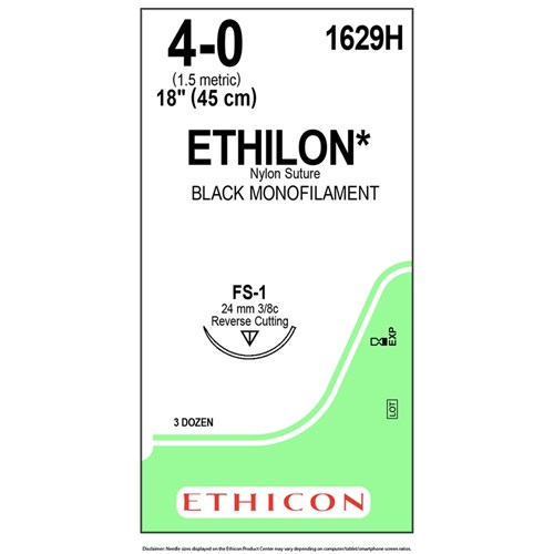 Sutures Nylon Ethilon 4/0 24mm 36 1629H