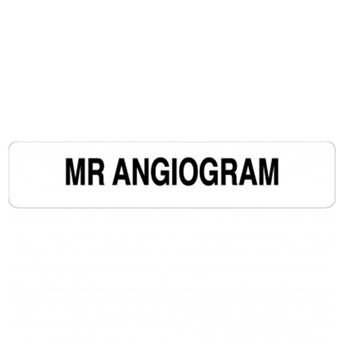 X-Ray Label (Mr Angiogram)