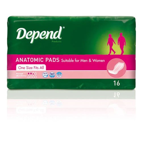 Depend Pad Anatomic Normal 16 x 4 19940