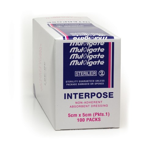 Multigate Interpose Non Adherent Dressings 5 x 5cm P100