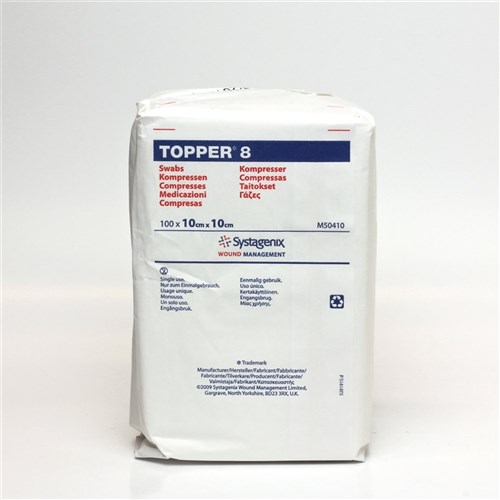 Topper 8 Non Woven Gauze 10 x 10cm Unsterile (Nugauze)