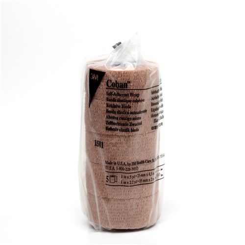 Coban Cohesive Bandages 25mm x 2m Flesh P5