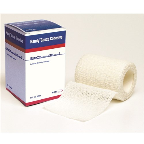 Handy Gauze Cohesive Retention Bandage 8cm x 10m Unstretched