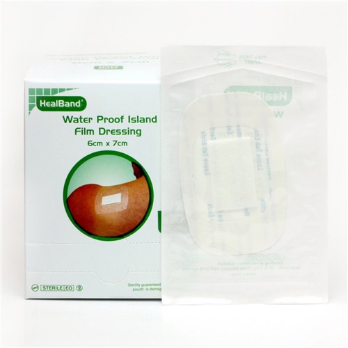 Healband Waterproof Island Film Dressing 6 x 7cm B100