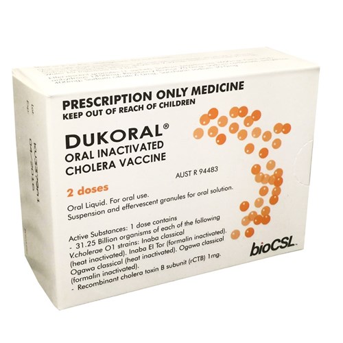 Vaccine Dukoral Twin Pack Cholera Oral SM SHORT EXPIRY