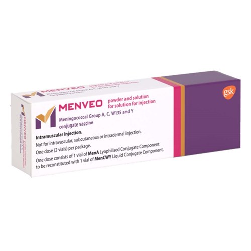 Vaccine Menveo Meningococcal (A C W-135 & Y) SM